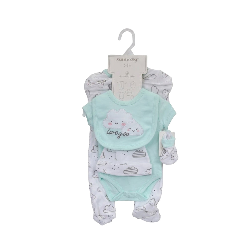 BABY 5PC GIFT SET HANGER LSEA GREEN IRS-26 0-3M S5388