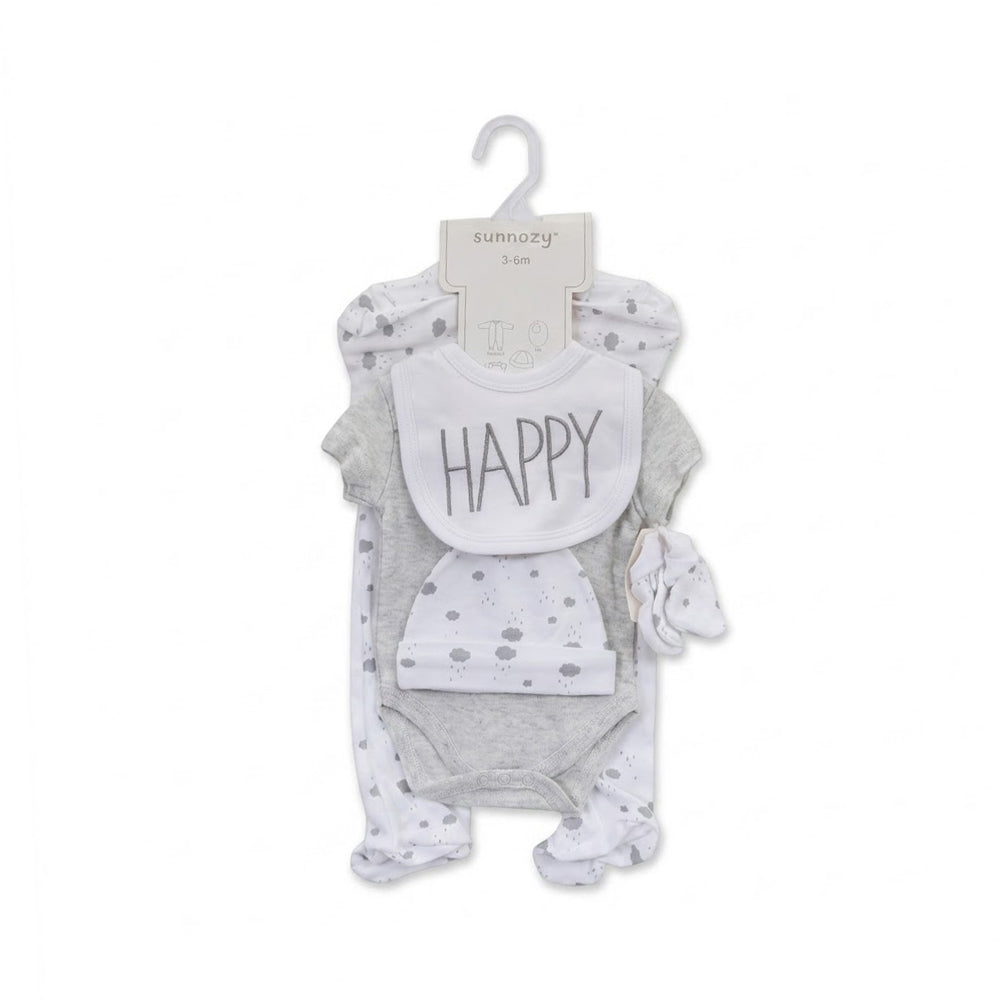 BABY 5PC GIFT SET HANGER L GREY IRS-26 3-6M S5384
