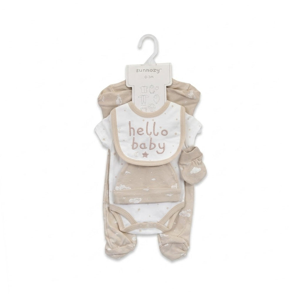 BABY 5PC GIFT SET HANGER BEIGE IRS-26 0-3M S5382