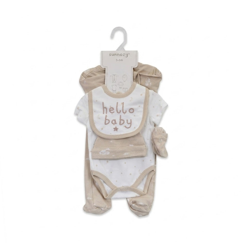 BABY 5PC GIFT SET HANGER BEIGE IRS-26 3-6M S5382