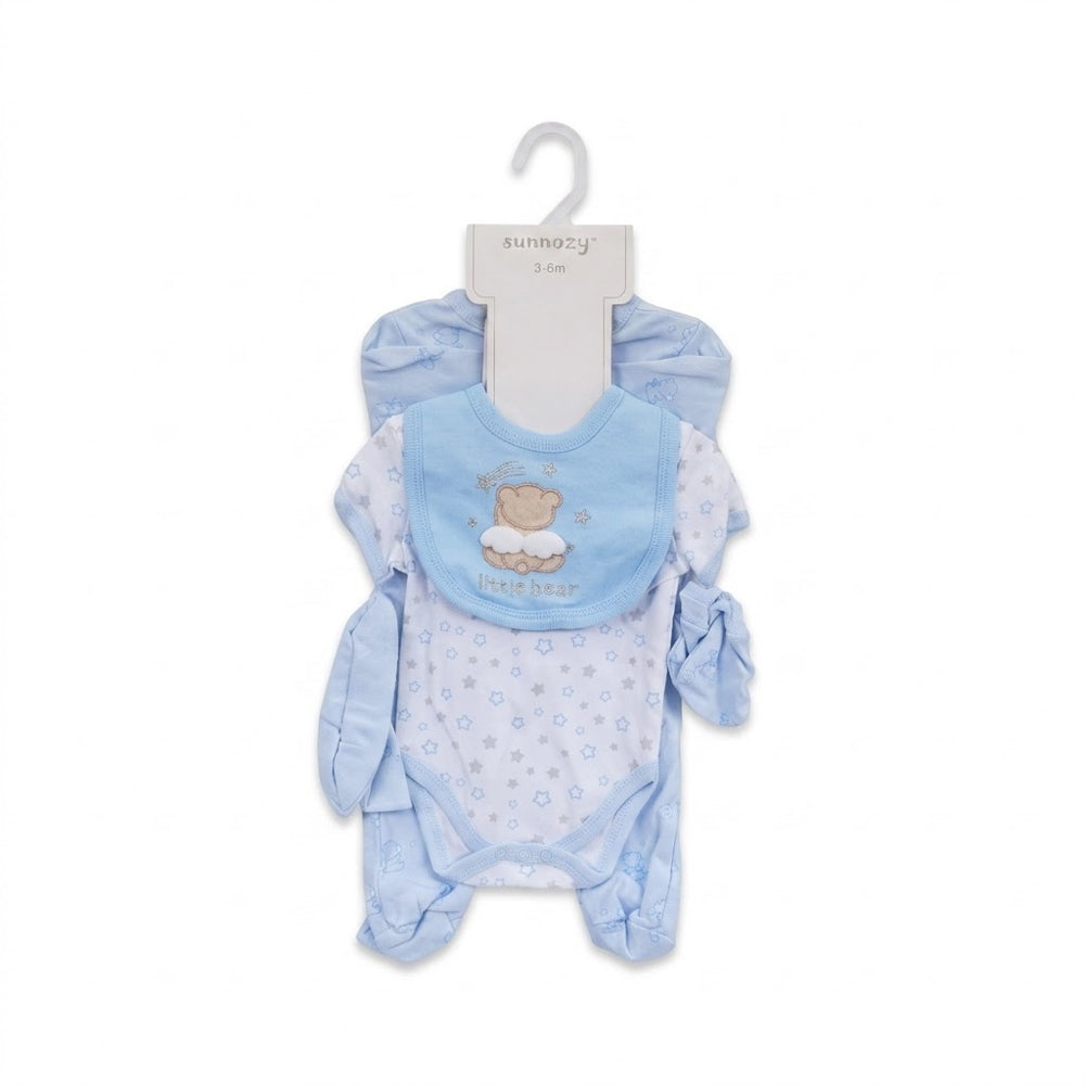 BABY 5PC GIFT SET HANGER BLUE IRS-26 3-6M S5379