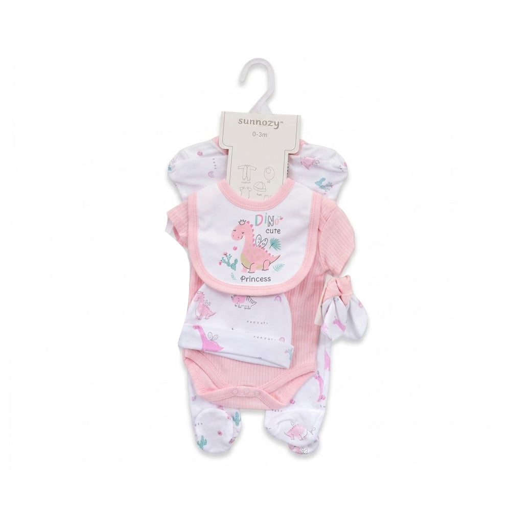 BABY 5PC GIFT SET HANGER PINK IRS-26 0-3M S5389