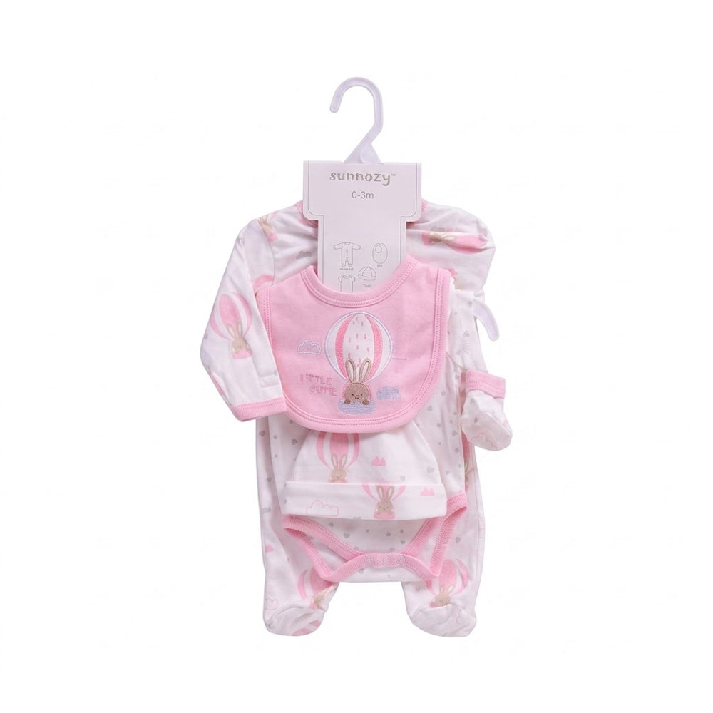 BABY 5PC GIFT SET HANGER L PINK IRS-26 0-3M S5381