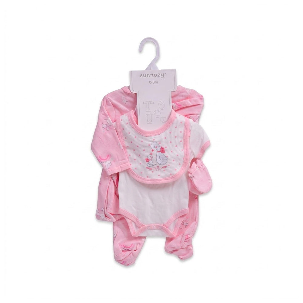 BABY 5PC GIFT SET HANGER PINK IRS-26 0-3M S5380