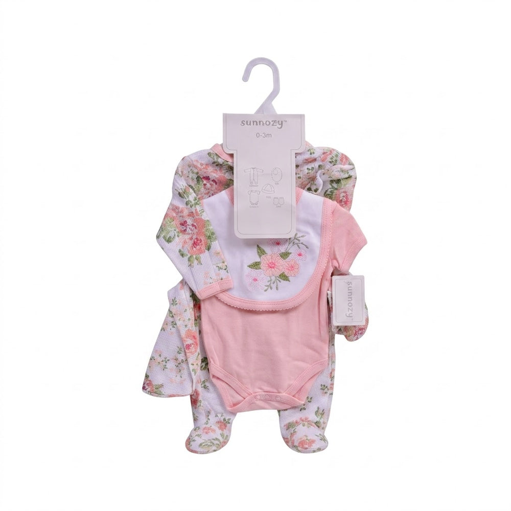 BABY 5PC GIFT SET HANGER PEACH IRS-26 0-3M S5374