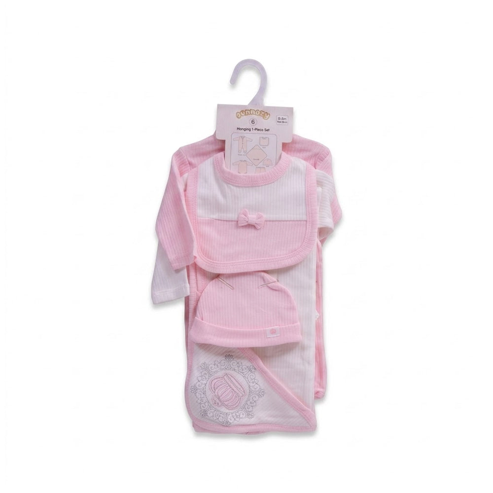 BABY 6PC GIFT SET HANGER PINK IRS-26 0-3M S6320