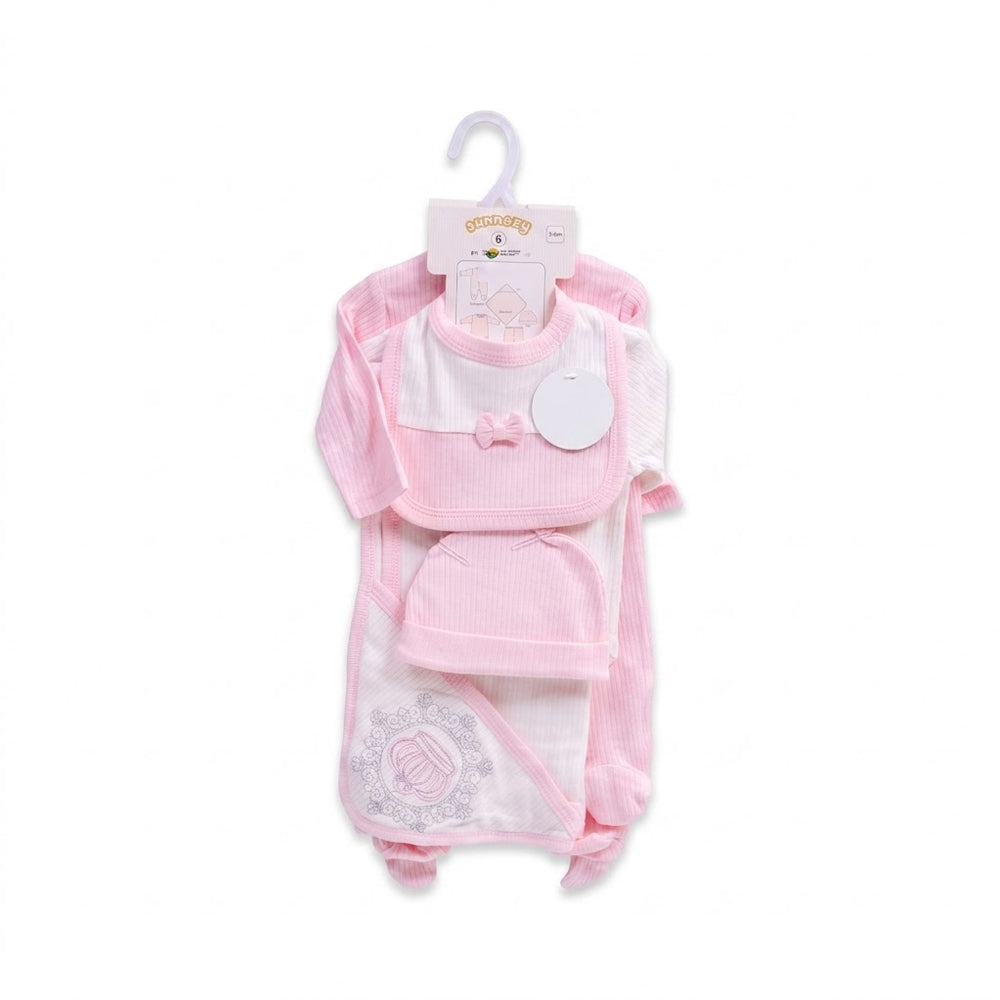 BABY 6PC GIFT SET HANGER PINK IRS-26 3-6M S6320