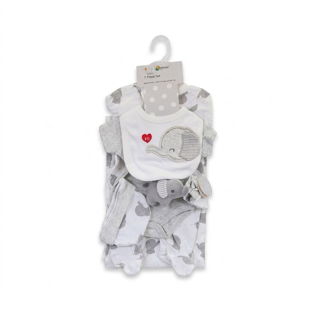 BABY 7PC GIFT SET HANGER GREY IRS-26 0-3M S7325