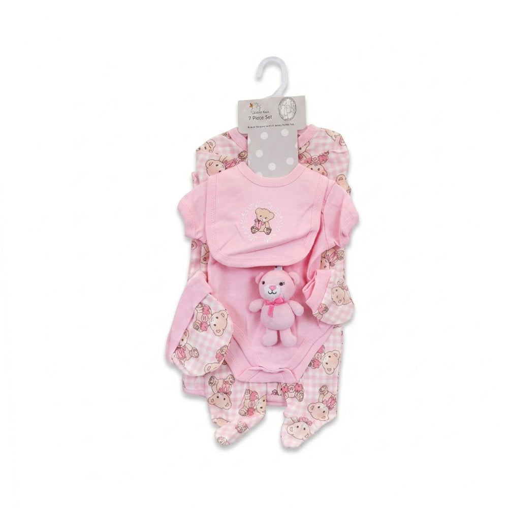 BABY 7PC GIFT SET HANGER PINK IRS-26 3-6M S7328