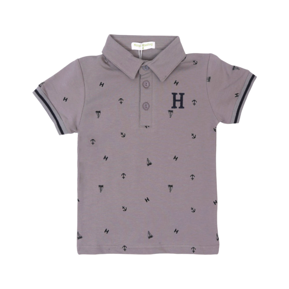 BOYS S/S T-SHIRT POLO GREY IR 2-3 YEAR A7783