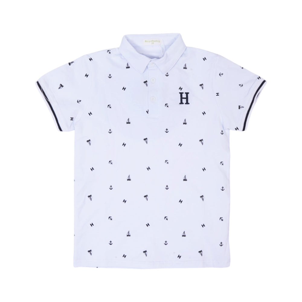 BOYS S/S T-SHIRT POLO WHITE IR 10-11 YEAR A7783