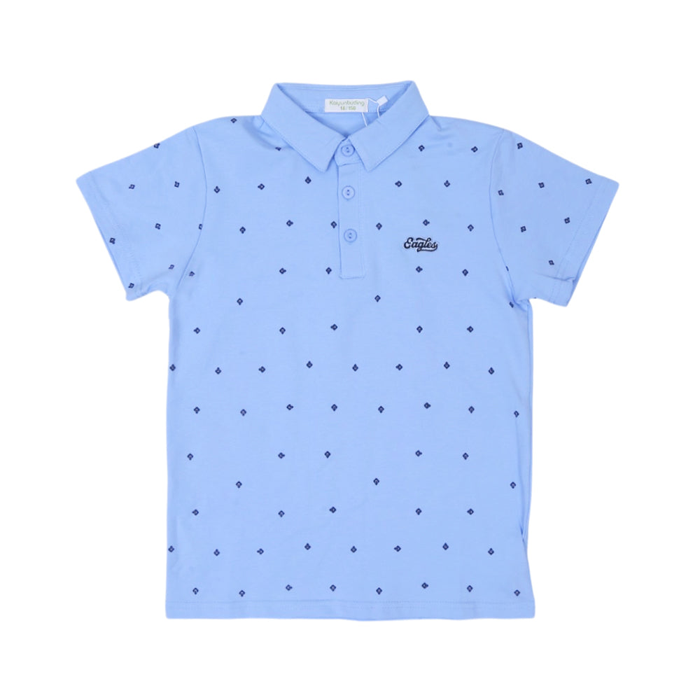 BOYS S/S T-SHIRT POLO SKY BLUE IR 8-9 YEAR C112