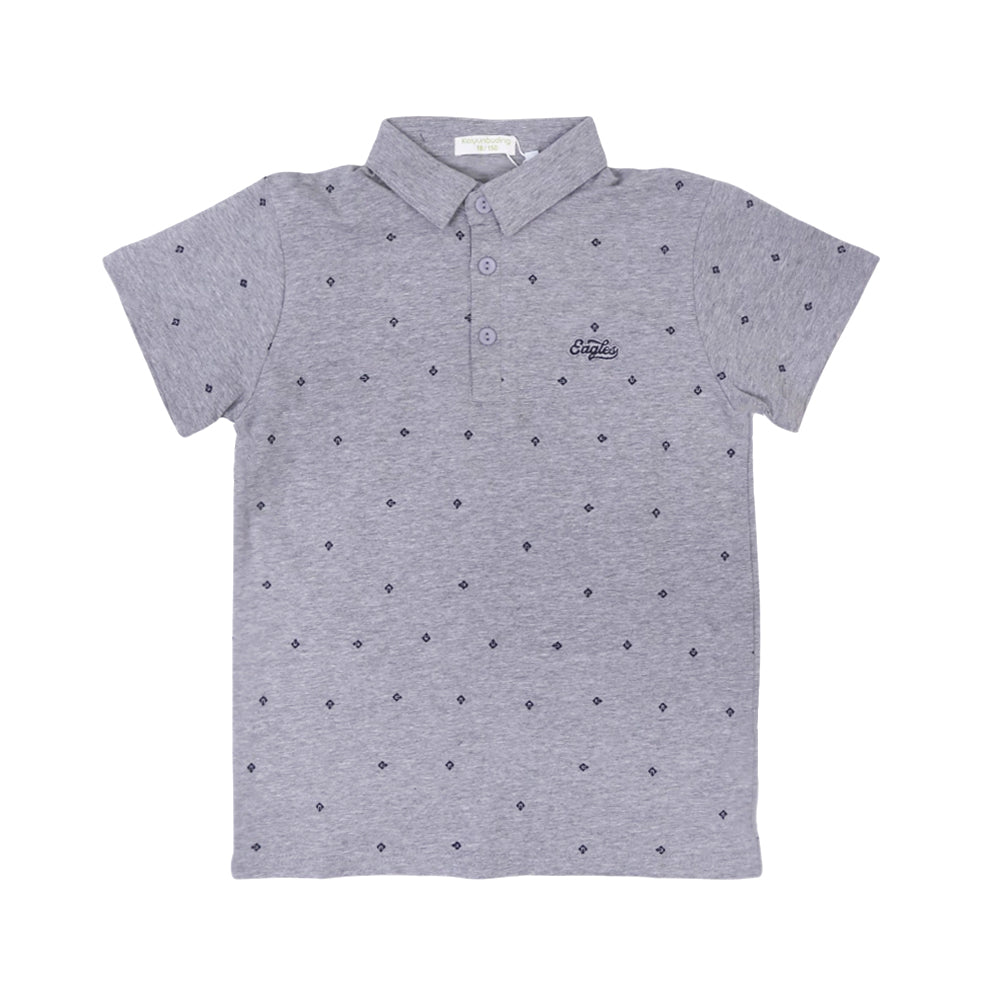 BOYS S/S T-SHIRT POLO GREY IR 8-9 YEAR C112