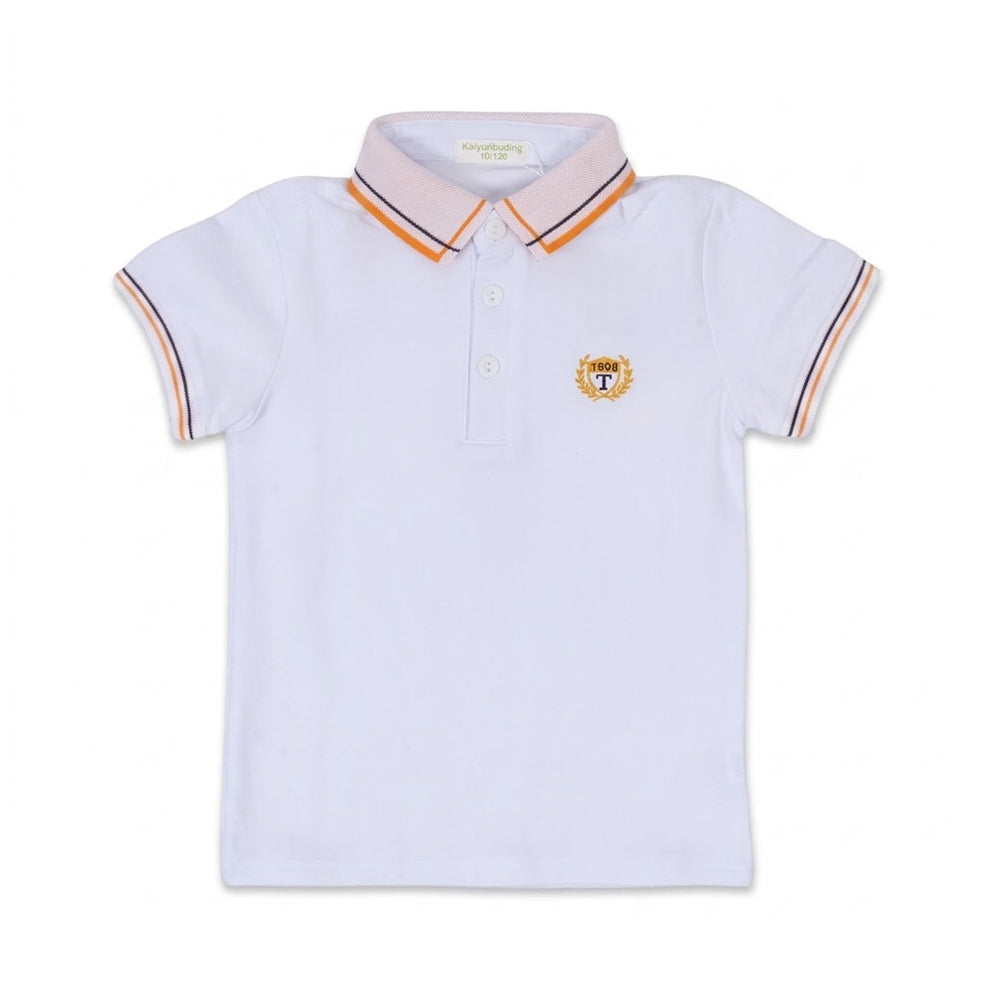BOYS S/S T-SHIRT POLO WHITE IR 4-5 YEAR L221