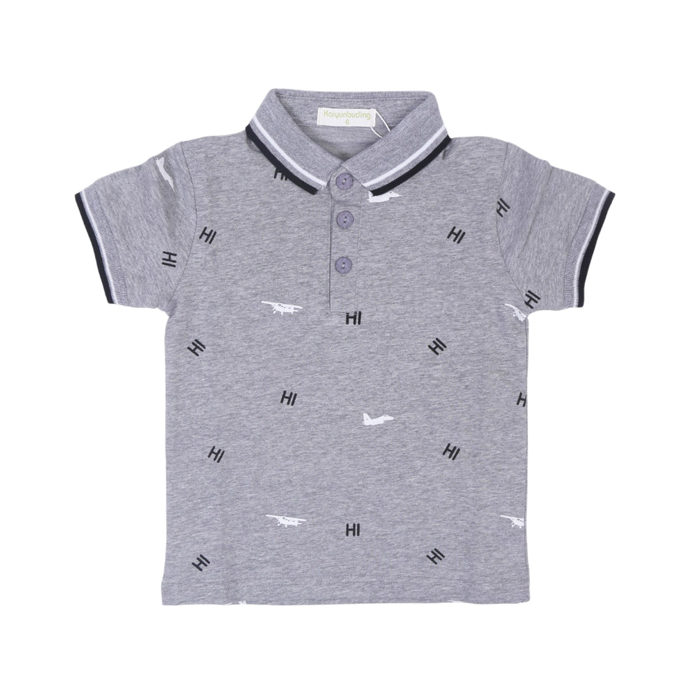 BOYS S/S T-SHIRT POLO GREY IR 2-3 YEAR A7817