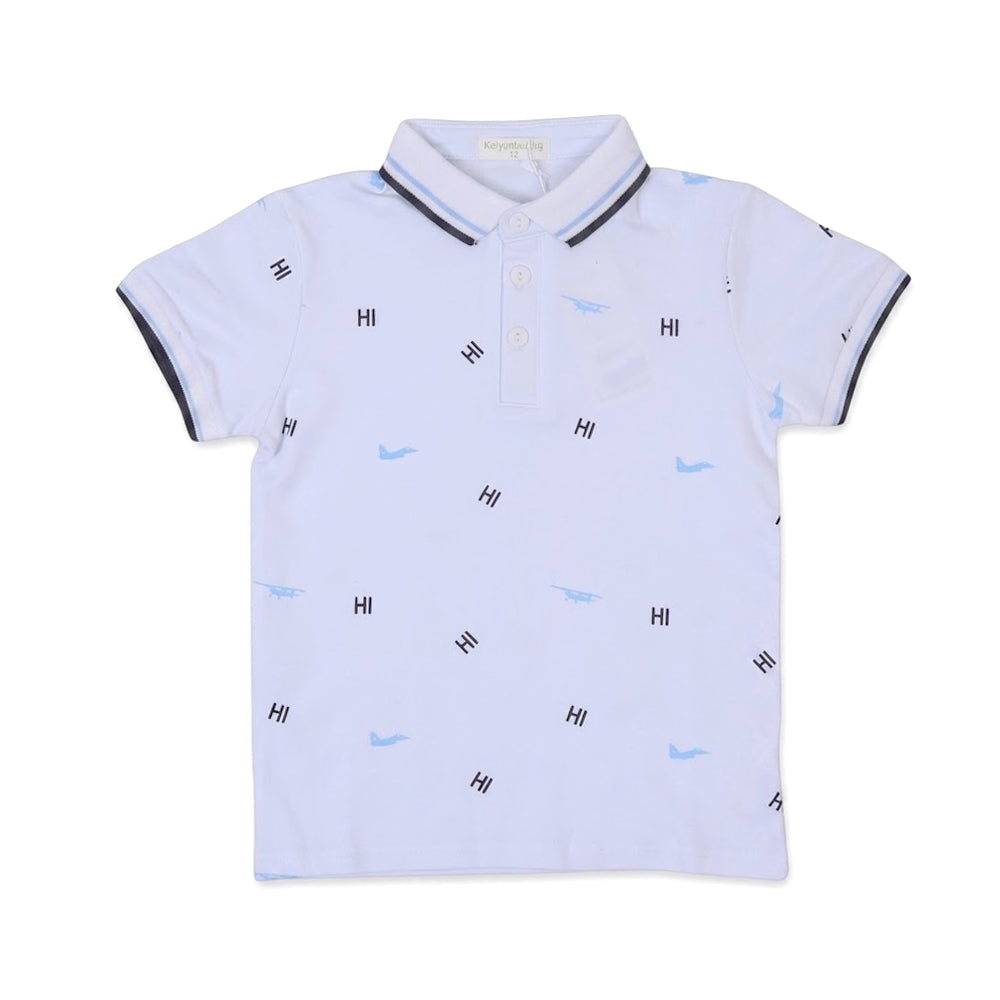BOYS S/S T-SHIRT POLO WHITE IR 5-6 YEAR A7817