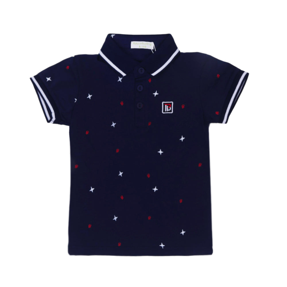 BOYS S/S T-SHIRT POLO NAVY BLUE IR 3-4 YEAR L228