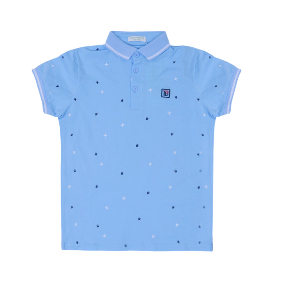 BOYS S/S T-SHIRT POLO SKY BLUE IR 9-10 YEAR L228