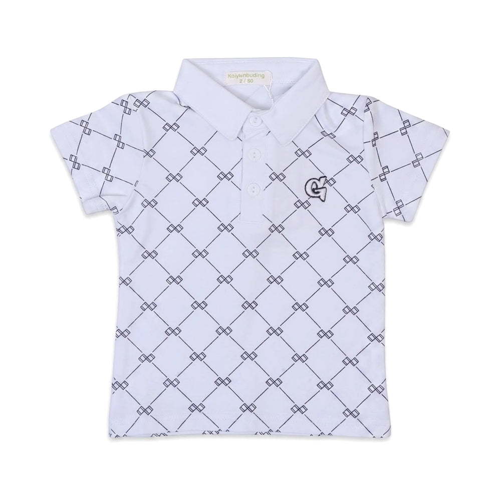 BOYS S/S T-SHIRT POLO WHTIE IR 12-18M C110