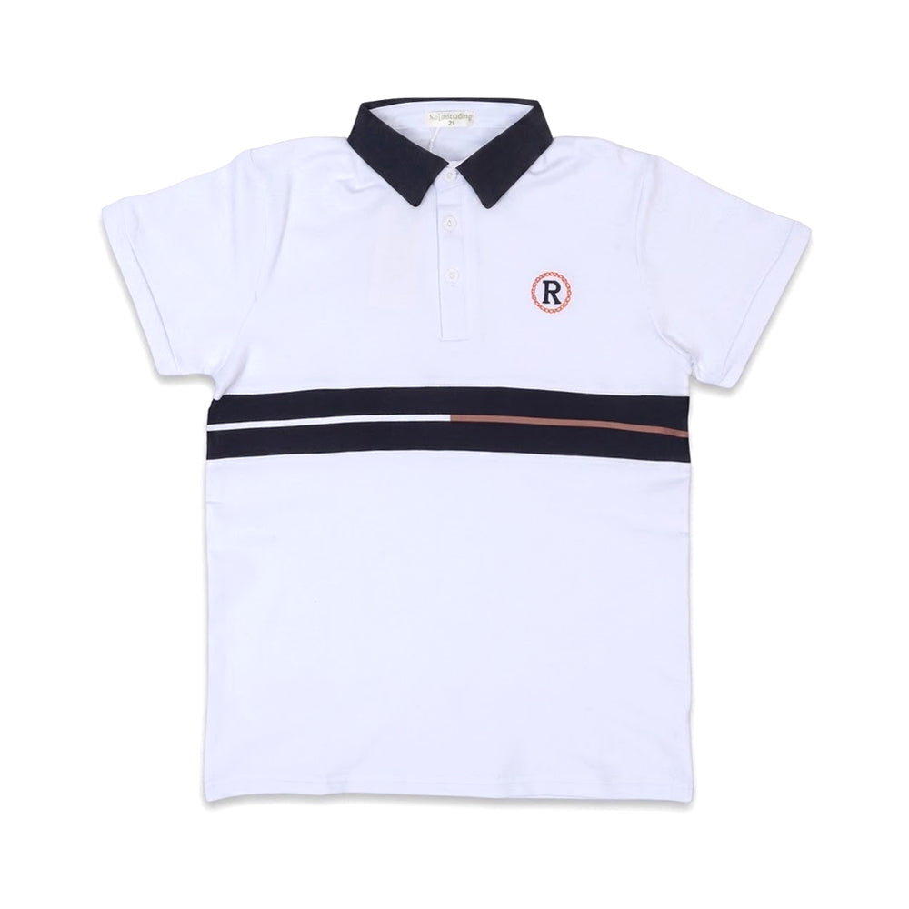 BOYS S/S T-SHIRT POLO WHITE IR A7857