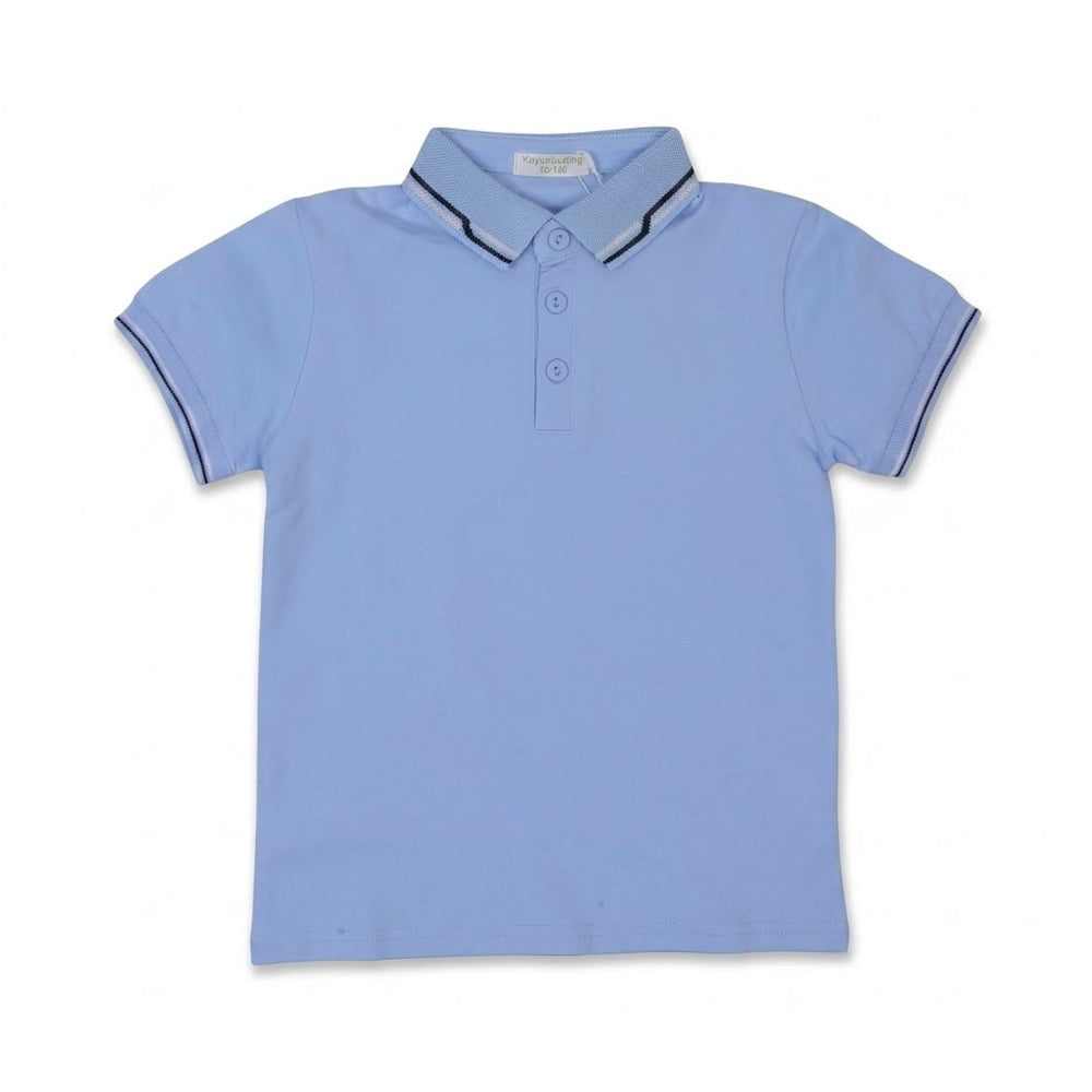 BOYS S/S T-SHIRT POLO SKY BLUE IR 5-6 YEAR C239