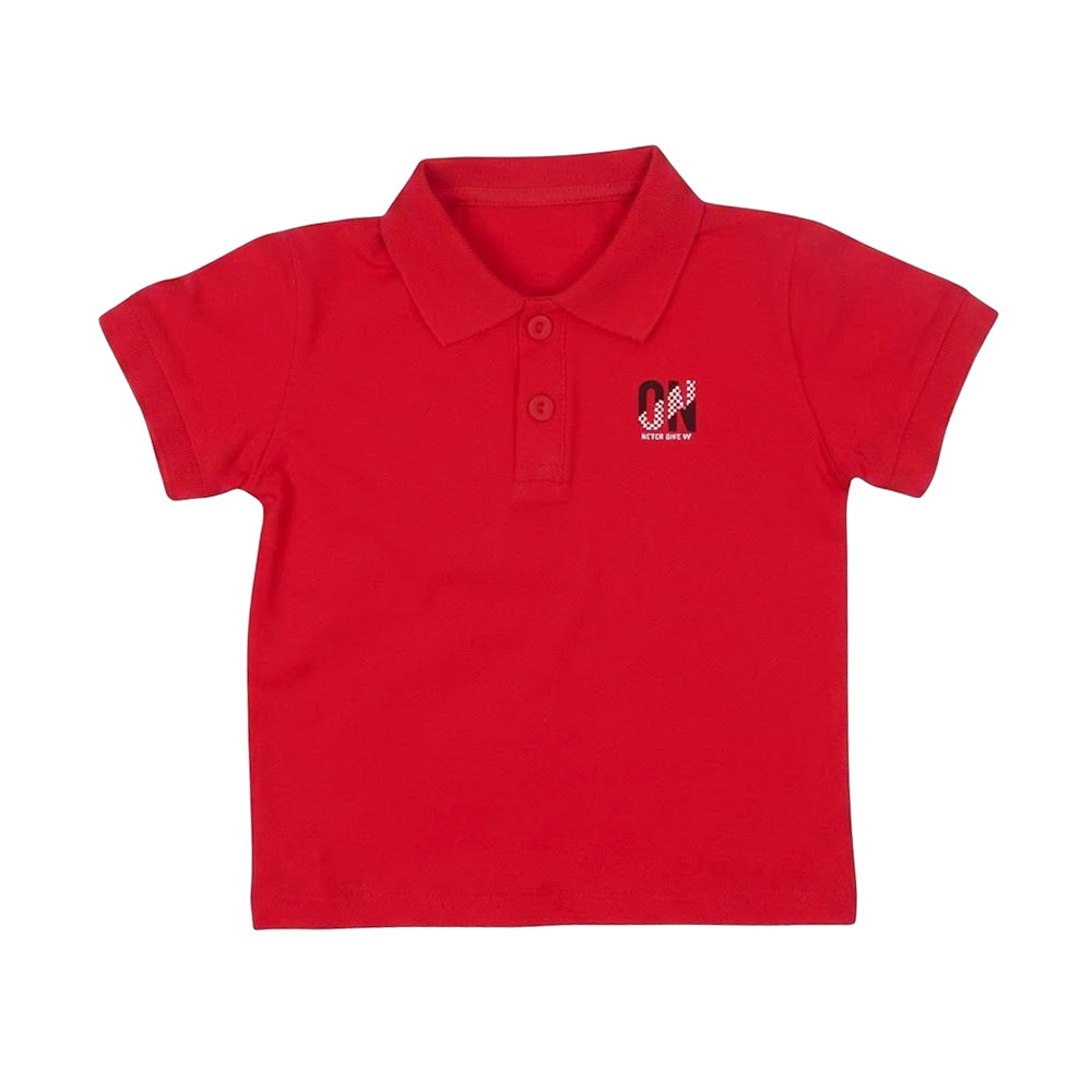 BOYS S/S T-SHIRT POLO RED IR 18-24M C218
