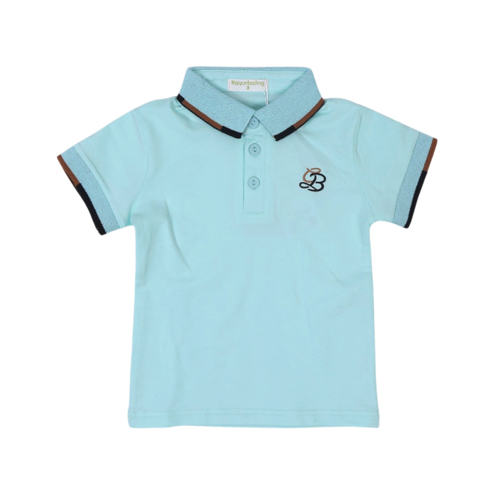 BOYS S/S T-SHIRT POLO LIGHT C-GREEN IR 18-24M A7855