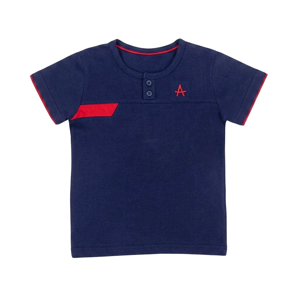 BOYS S/S T-SHIRT ROUND NECK NAVY BLUE IR 2-3 YEAR A7705