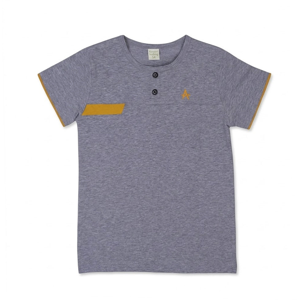 BOYS S/S T-SHIRT ROUND NECK GREY IR 6-7 YEAR A7705