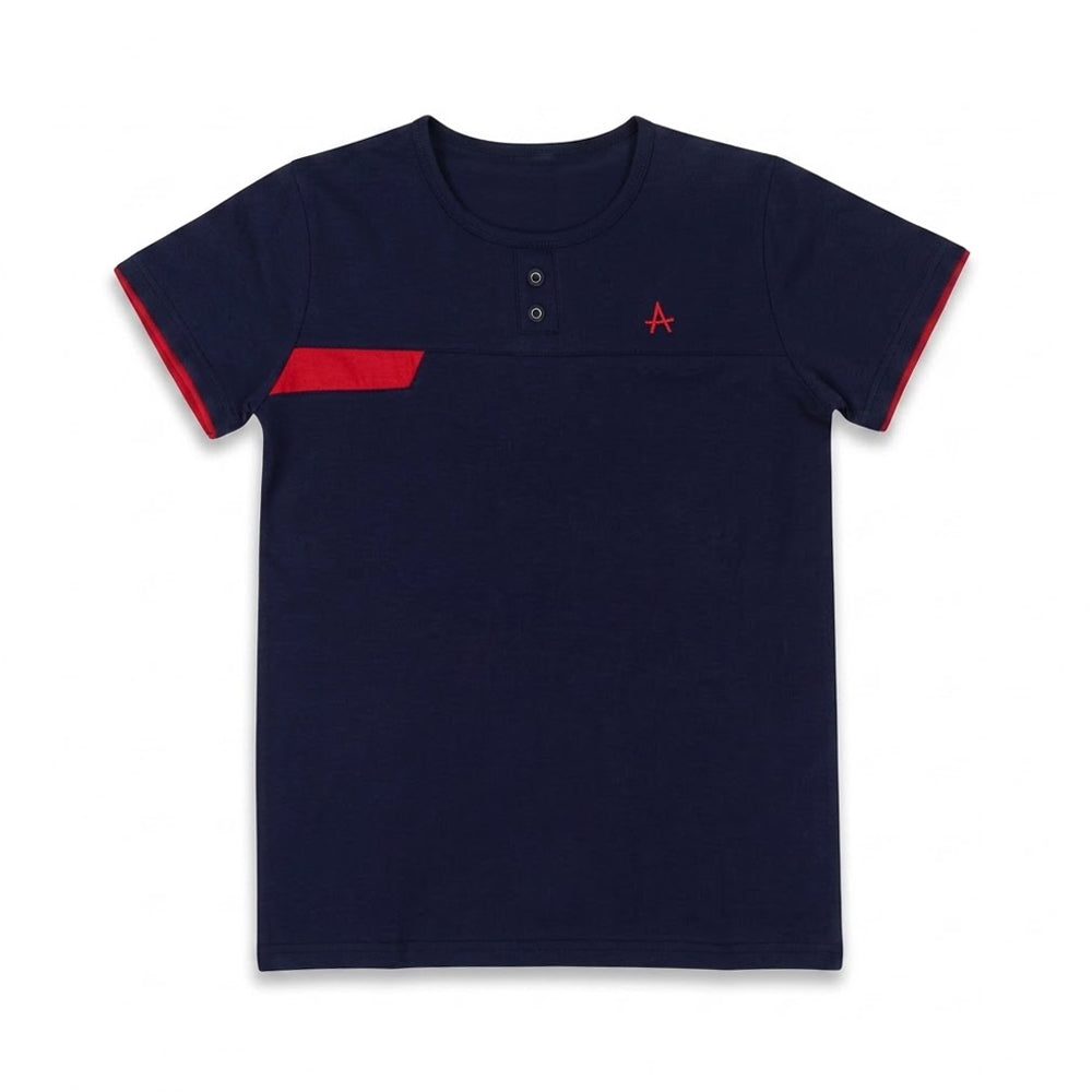 BOYS S/S T-SHIRT ROUND NECK NAVY BLUE IR 10-11 YEAR A7705