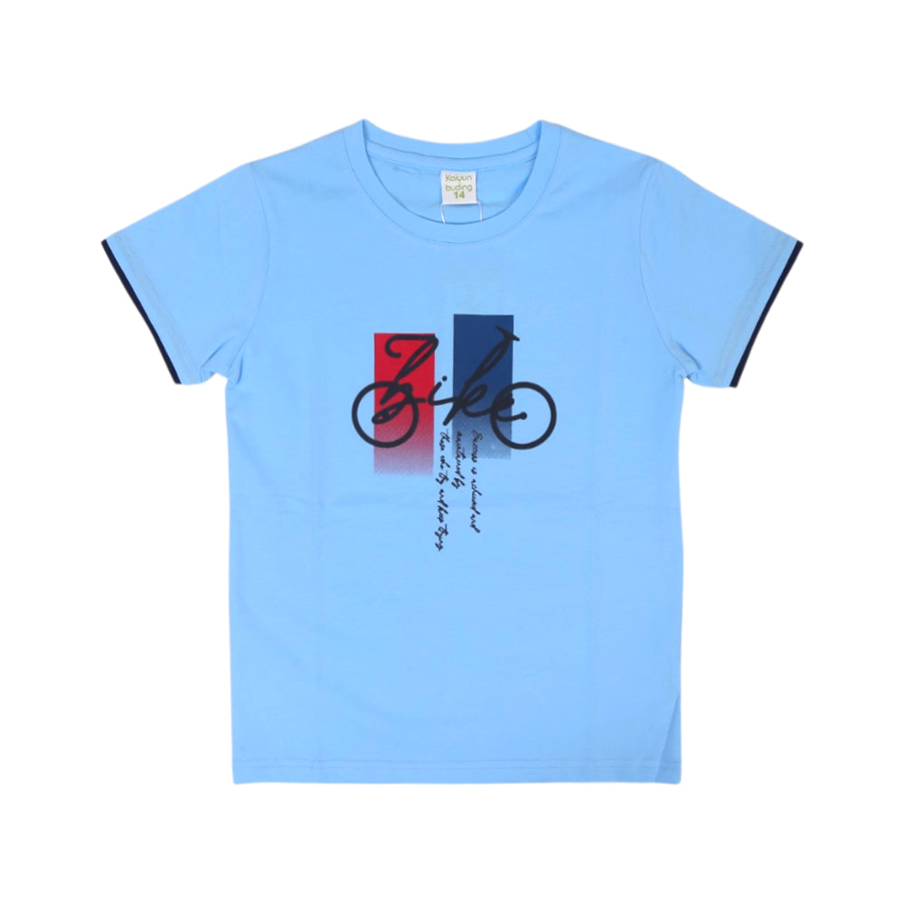 BOYS S/S T-SHIRT ROUND NECK SKY BLUE IR A7759