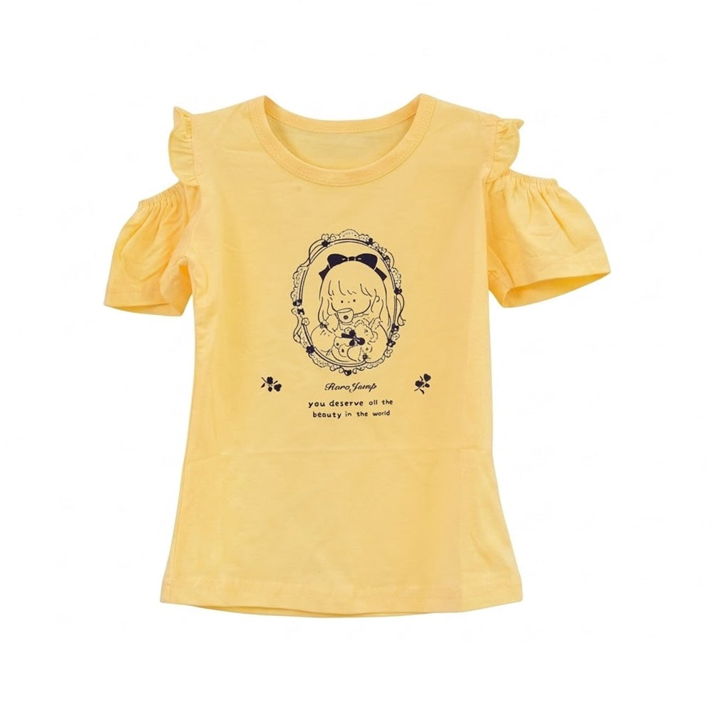 GIRLS S/S KNIT BLOUSE YELLOW IR 2-3 YEAR S038