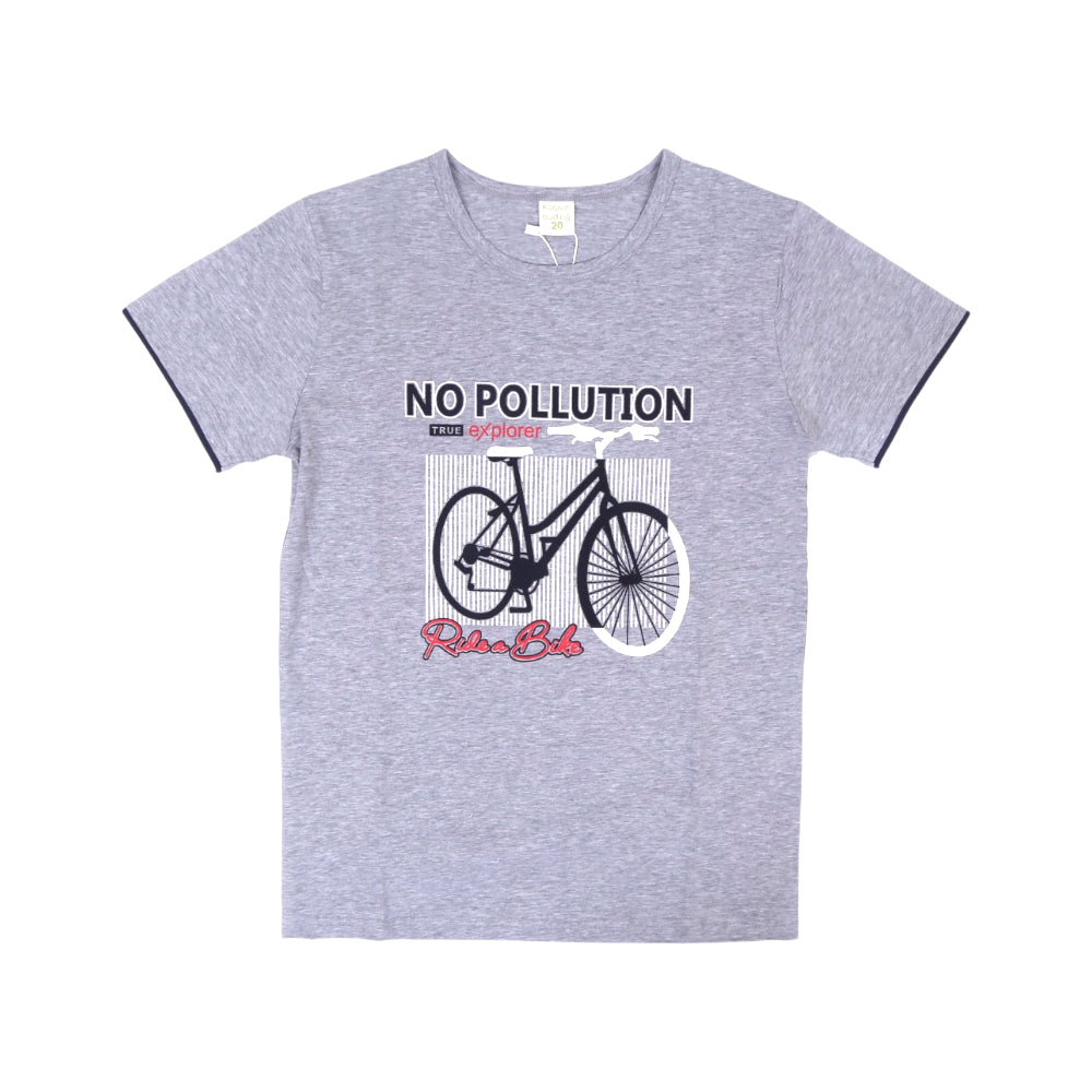 BOYS S/S T-SHIRT ROUND NECK GREY IR 9-10 YEAR A7703