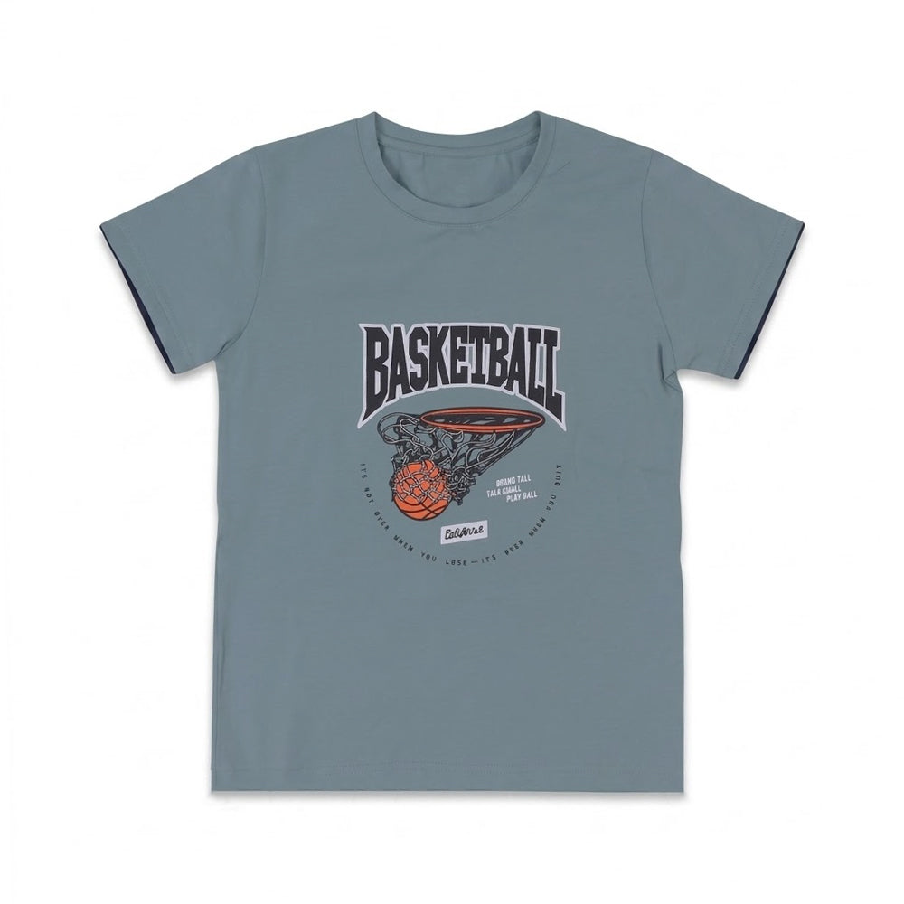 BOYS S/S T-SHIRT ROUND NECK C-GREEN IR A7808