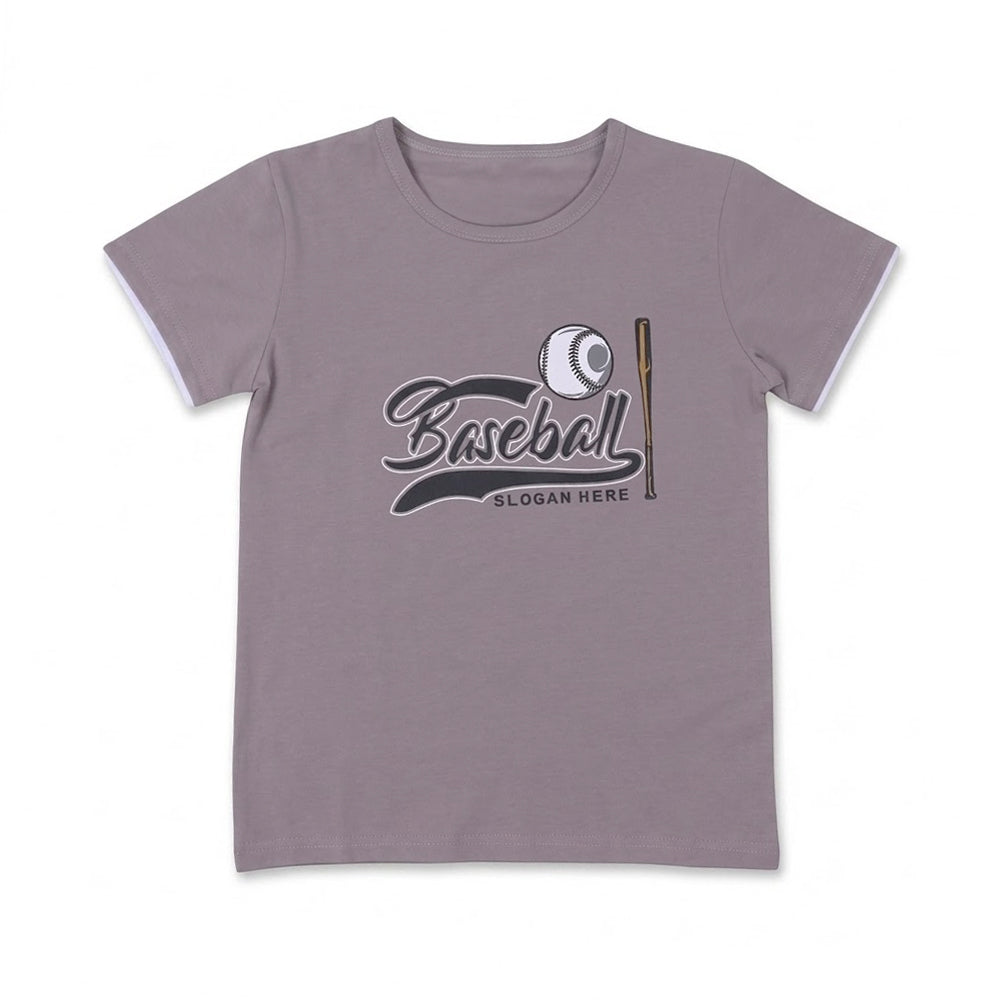 BOYS S/S T-SHIRT ROUND NECK GREY IR 7-8 YEAR A7813