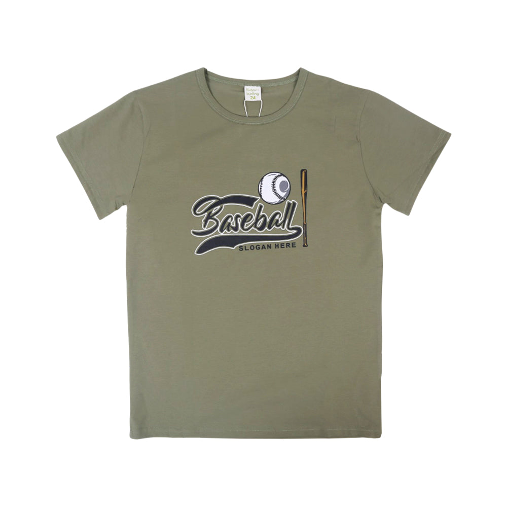 BOYS S/S T-SHIRT ROUND NECK GREEN IR 11-12 YEAR A7813