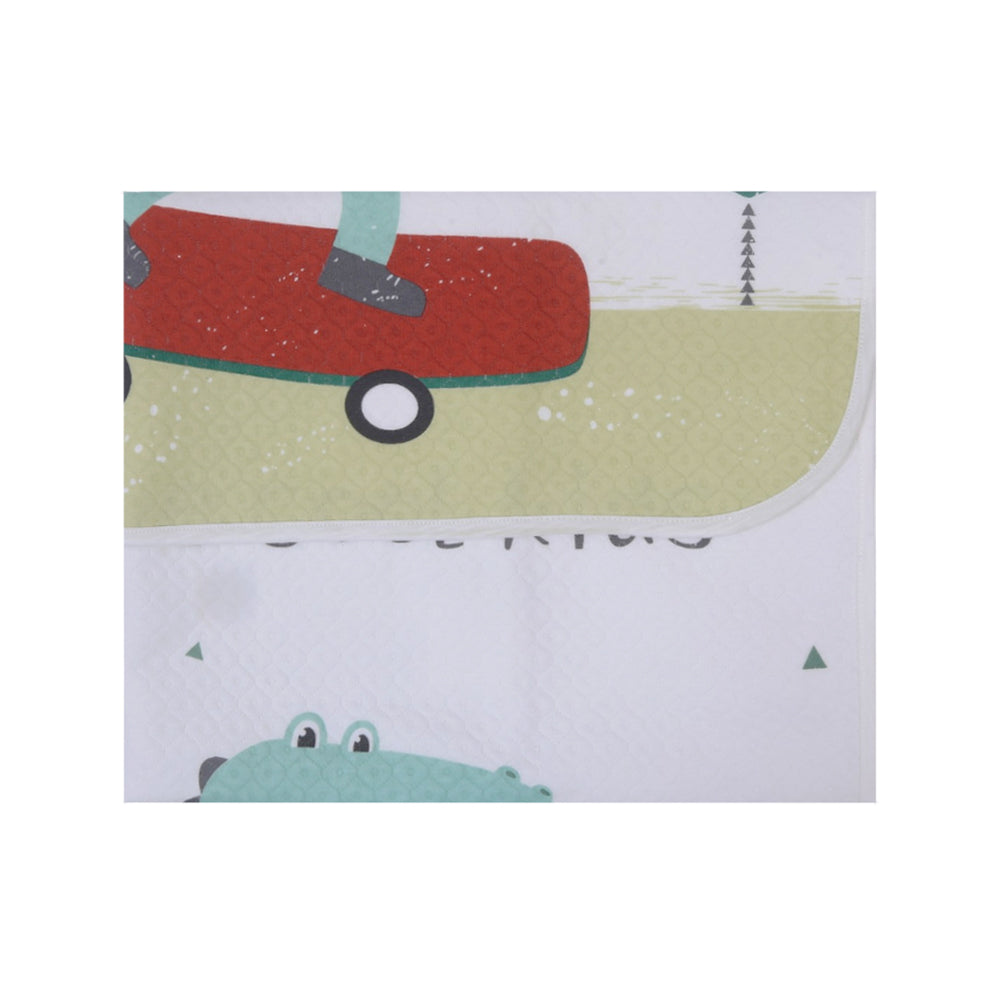 BABY PLASTIC CHANGING SHEET 60X80CM WHITE PRINT IR-26 2402