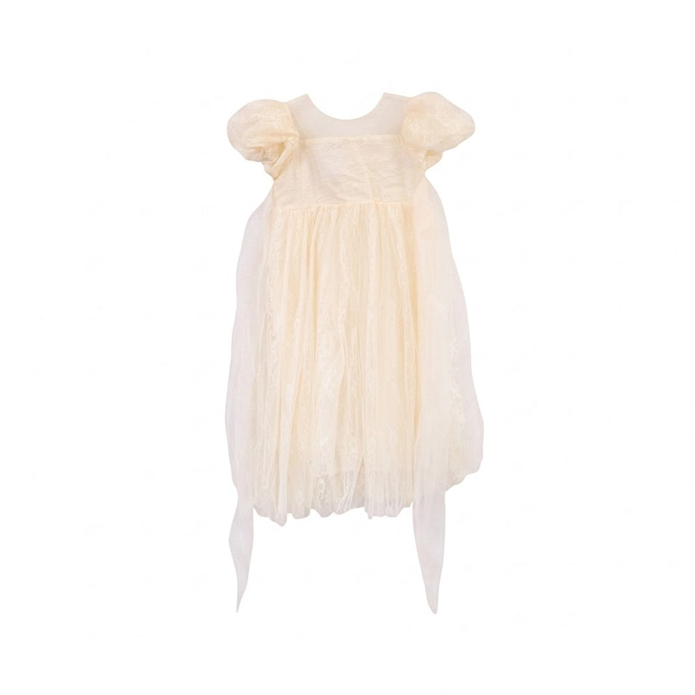 GIRLS S/S FANCY FROCK OFF WHITE IR-26 6-7 YEAR 32061