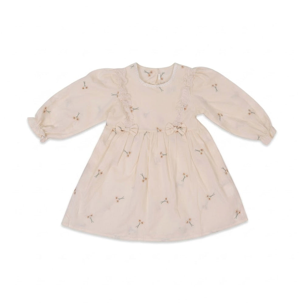 GIRLS L/S COTTON FROCK SKIN IR-26 5-6 YEAR 32066