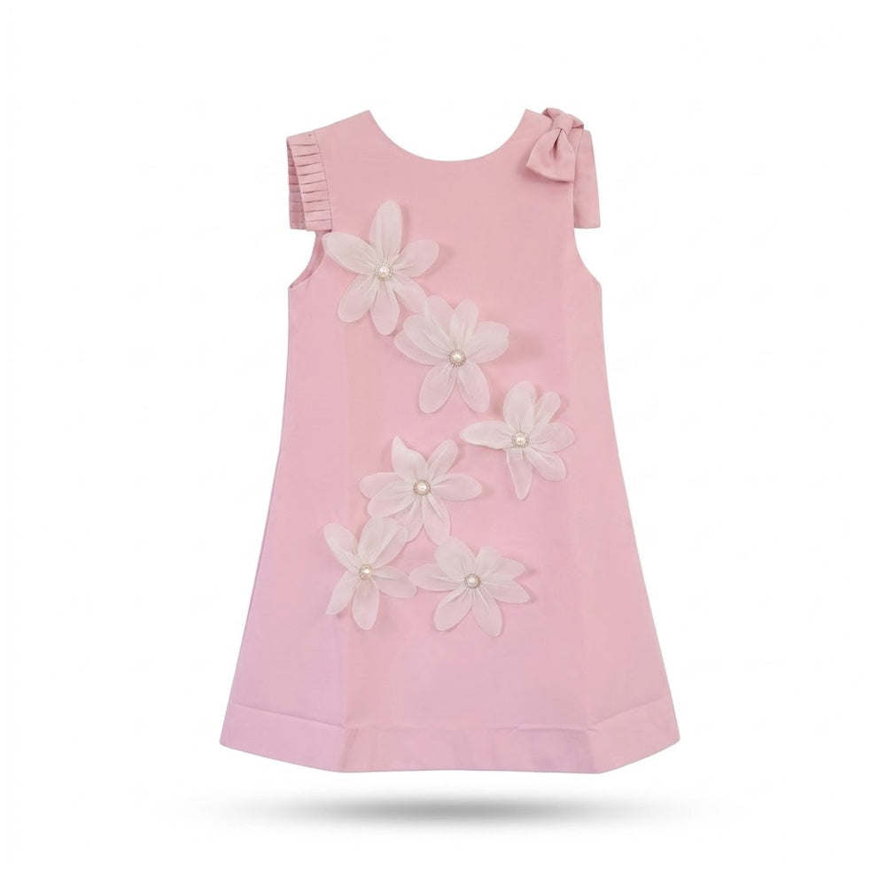 GIRLS S/S FANCY FROCK T PINK IR-26 7-8 YEAR S-24317