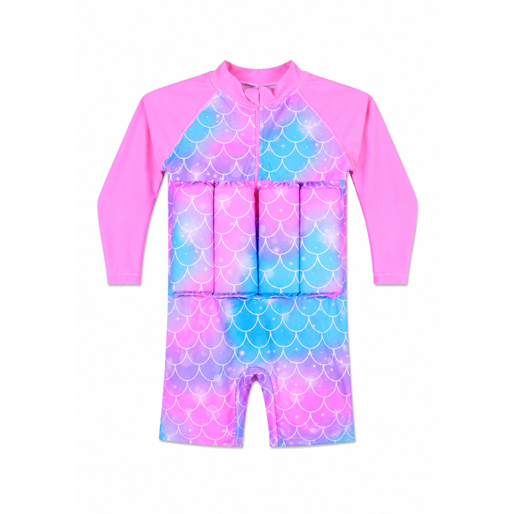 GIRLS L/S 2PC SWIMMING COSTUME PADDED IRS-26 3-4 YEAR 16