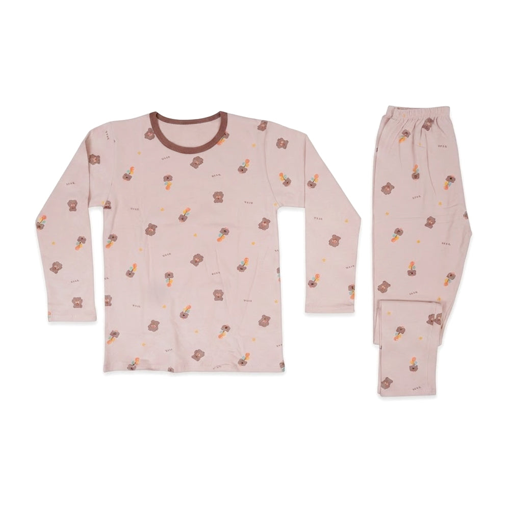GIRLS L/S 2PC L/W SLEEPING SUIT SKIN 7-8YEAR ZHS-26 7286 I.G
