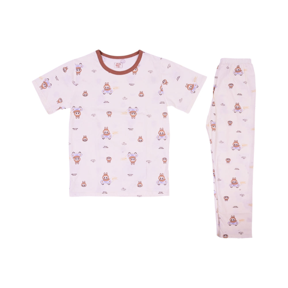 GIRLS S/S 2PC SLEEPING SUIT SKIN 8-9YEAR ZHS-26 8140 1.G
