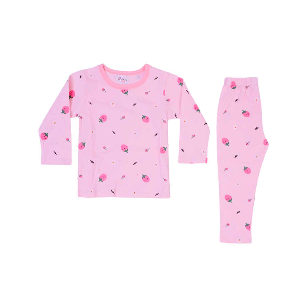GIRLS L/S 2PC L/W SLEEPING SUIT PINK 2-3YEAR ZHS-26 7285 I.G