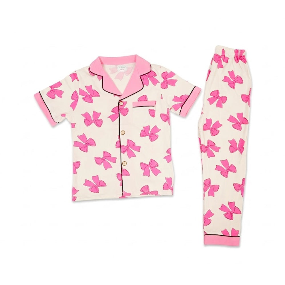 GIRLS S/S 2PC SLEEPING SUIT F/O 5-6YEAR PINK NO-4 IR-26
