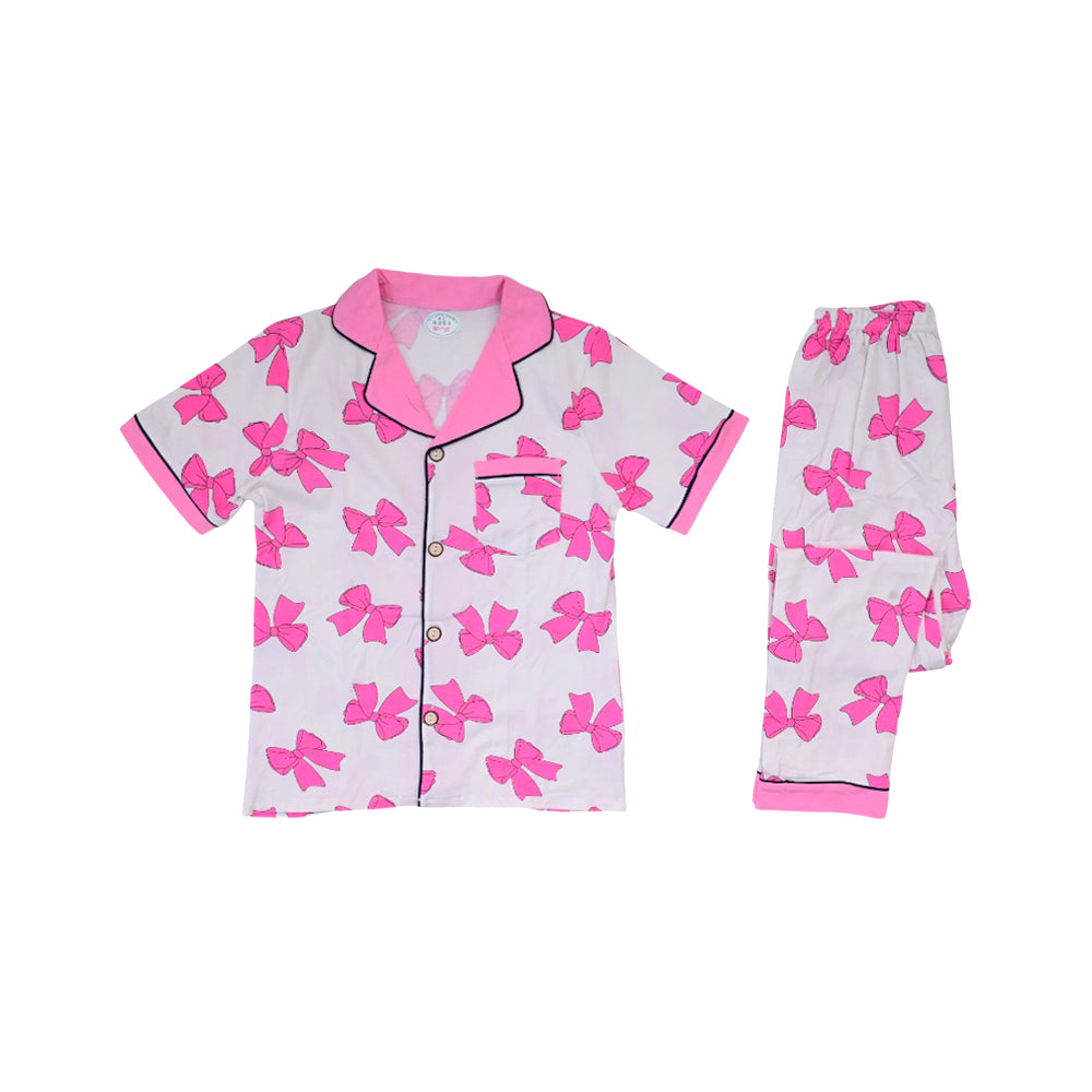 GIRLS S/S 2PC SLEEPING SUIT F/O 7-8YEAR PINK NO-4 IR-26