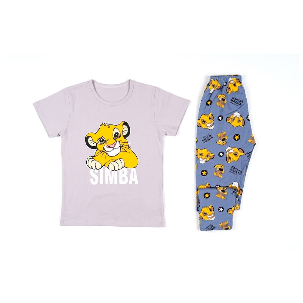 BOYS S/S 2PC SLEEPING SUIT R/NECK 7-8YEAR L-GREY NO-22 IR-26