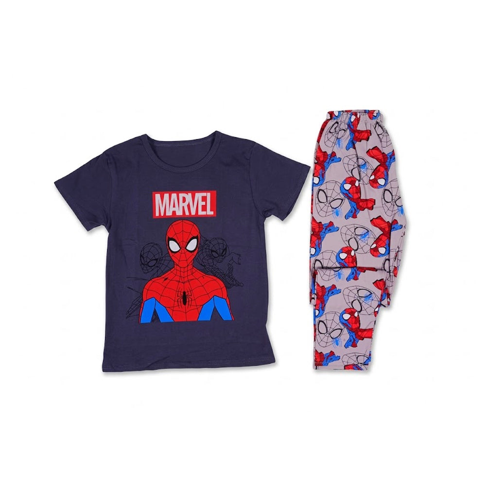 BOYS S/S 2PC SLEEPING SUIT ROUND NECK 7-8YEAR D-GREY NO-30 I