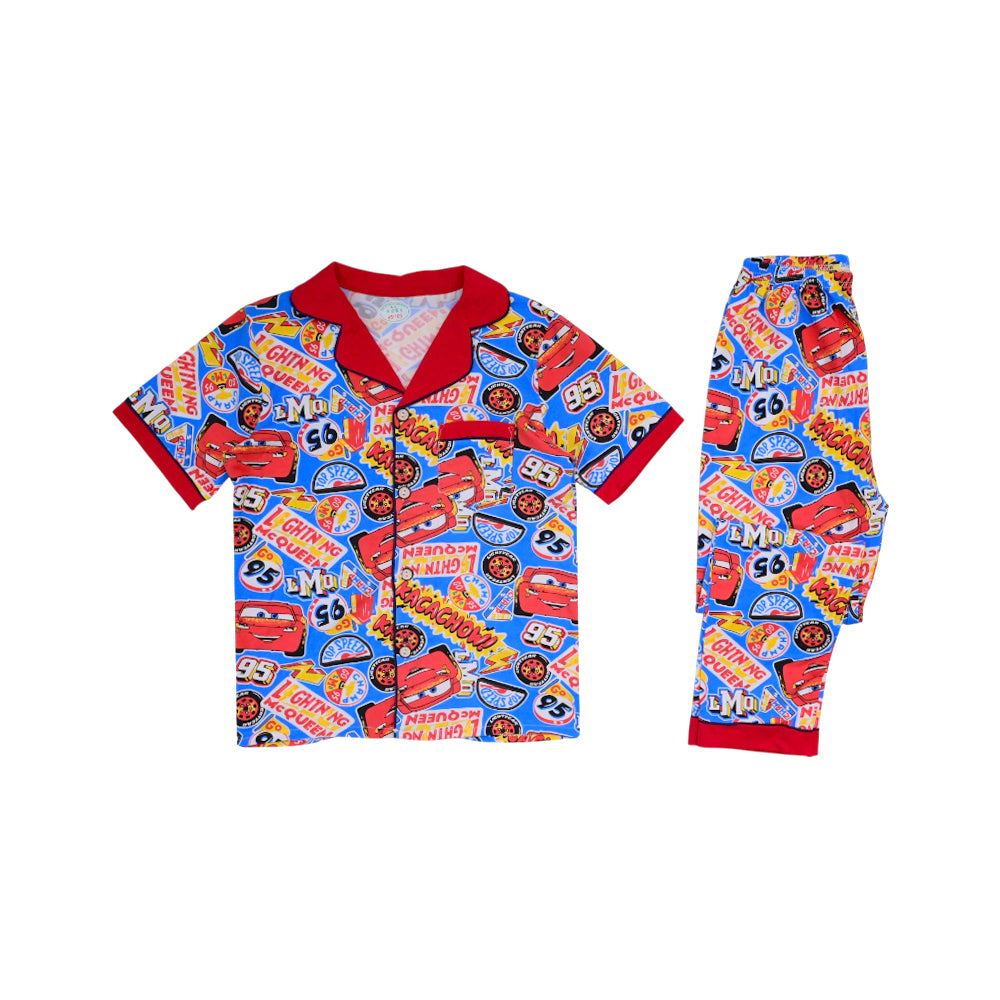 BOYS S/S 2PC SLEEPING SUIT F/O 8-9YEAR RED NO-39 IR-26