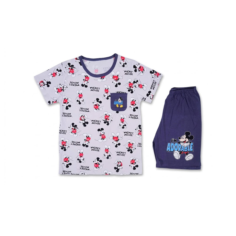 GIRLS S/S 2PC KNICKER SUIT 8-9YEAR GREY NO-48 IR-26